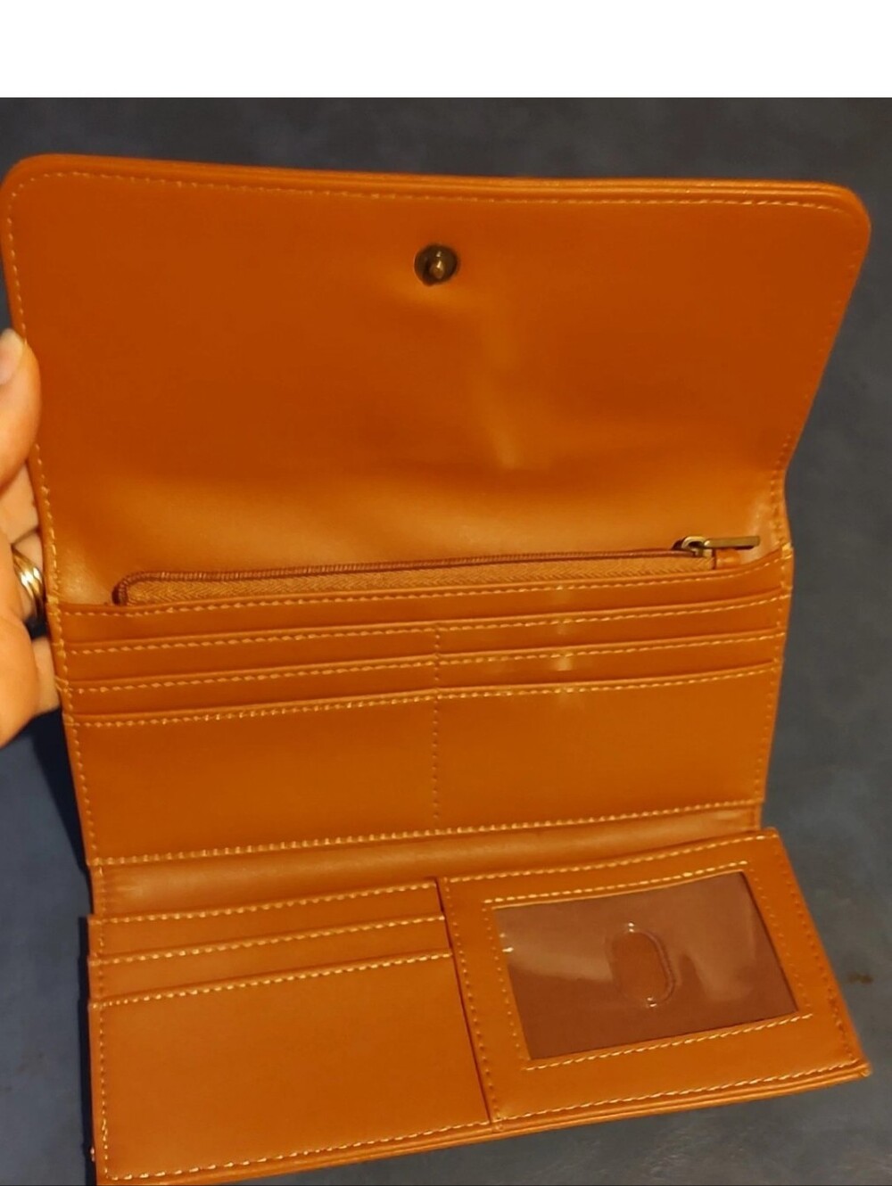 Universal Thread Cognac Brown Long Wallet with ID Window